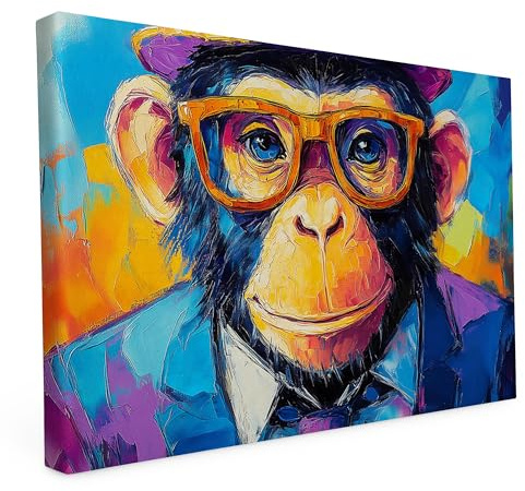 druck.de Wandbild Keilrahmen 20x30cm - Vertraue dem Affen - 2cm Holzrahmen