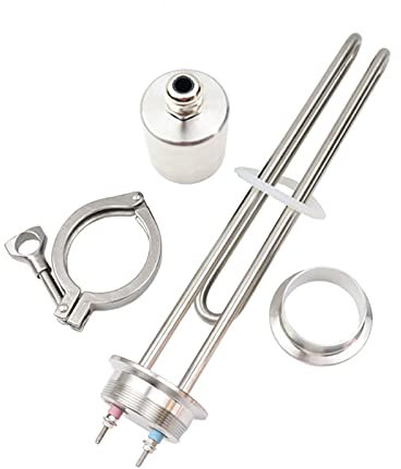 Piezas del calentador de agua Elemento calentador de agua de 2 Tri Clamp (OD64), 220 V, 2,5 kW/3,5 kW, SUS304, calentador de inmersión eléctrico for elaboración de cerveza (Color: Solo calentador, Ta