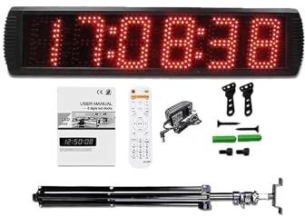 Minuterie en Boucle, Chronomètre numérique LED d'extérieur, Prise Programmable, minuterie de Sport, Compteur d'heures, électricité, minuterie, Horloge Murale, 12V(Suit C)