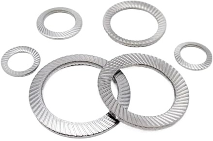 Generico Guarnizione elastica zigrinata con rondella dentellata a disco in acciaio inossidabile A2-70 304 M8(10pcs M14)