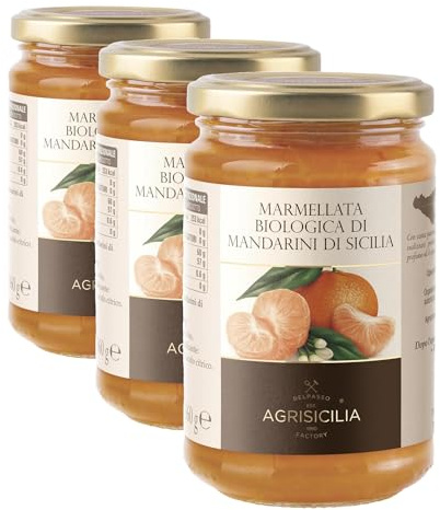 Agrisicilia marmellata biologica di Mandarini di Sicilia (Confezione da 3)
