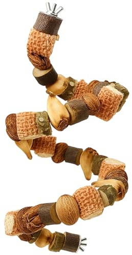 Wellensittich Zubehör, Vogelkäfig Wellensittich, Sitzstangen für Wellensittiche, Nymphensittich Zubehör, 50 cm Kletterleiter für mittelgroße Vögel, Muskelaktivität und natürliche Beschäftigung