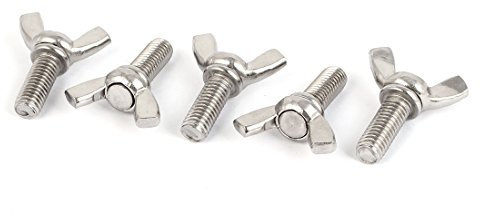 Aexit 304 rostfritt stål vingskruv fjärilsskruvfäste M8 x 20 mm gänga 5st(304 vis aile acier Inox fix vis papillon M8x20mm 5pcs