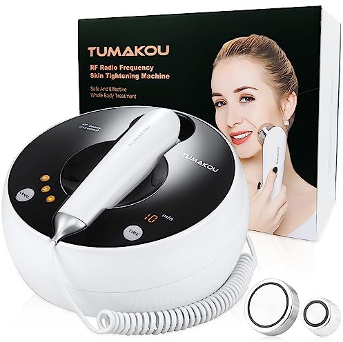 RF Radio Frequency Facial Machine - TUMAKOU Home Use RF Skin Tightening Device for Skin Rejuvenation, Wrinkle Removal, Skin Tightening, Light Spots - Professional Skin Care Body Facial Massager