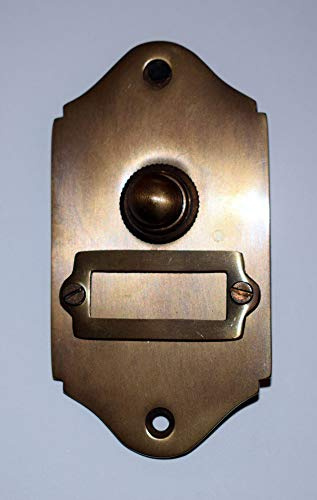 Messing Antik Haustüre Tür Klingel Graf von Gerlitzen 1 Türklingel Klingelschild Klingelplatte K119A