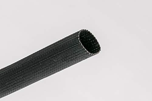 Balconi Performance - Gaine en tissu ignifuge anti-effilochage pour protection des câbles, noire, fabriquée en Italie, diamètre au choix (ID 6 mm)