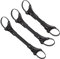 Conector de Cochecito de bebé Gemelo de 3 Piezas, aleación de Aluminio, Accesorio de Enlace de Seguridad, Correa Segura, Negro