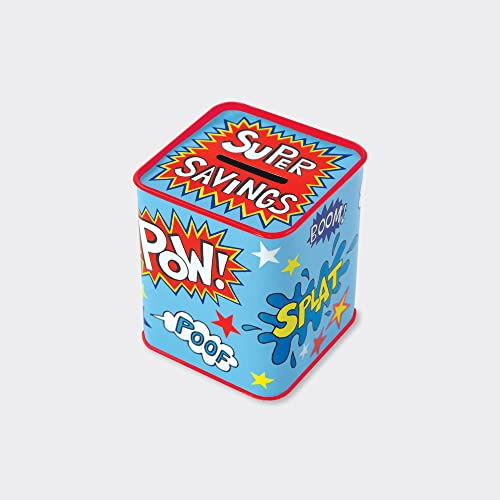 Rachel Ellen Super Savings Money Box, 92mm x 77mm x 77mm, Multicoloured, One Size, MONBOX34