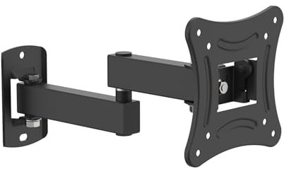 GRIFEMA GB1009-1 Supporto TV Parete per 10-27”, Staffa TV Muro Orientabile Inclinabile Estensibile Universale, Fino a 15 kg, Staffa VESA 75x75mm/100x100mm per Televisione Monitor