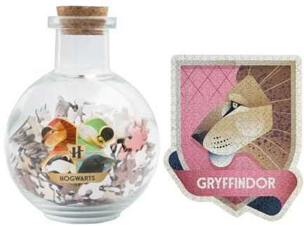 Grupo Erik Harry Potter Gryffindor Hogwarts Puzzle | Sammler Puzzle 322 Teile in Zaubertrinkflasche - Offizieller Harry Potter Geschenke Merch Fanartikel
