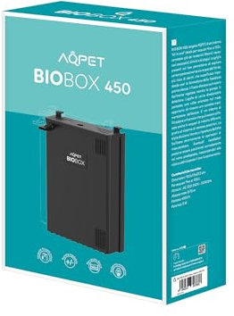 AQPET Universeller Innenfilter für Aquarien, komplett mit Filtermaterialien und Pumpe für Aquarien bis 100 Liter