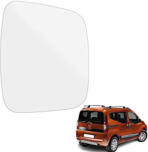 Ruolin Vetro Specchietto Retrovisore Destro, Vetro Specchio Retrovisore Esterno Auto Compatibile con Fiorino Qubo Nemo Bipper