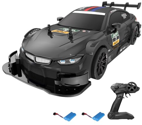 Dodoore 40KM/H RC Drift Car, 1:16 Scale Infinitely Variable Racing Cars, 30mins Fun Time, 2.4GHz 4WD Fast RC Car with Light & Drifting Racing Tires Gifts for Teens Adults