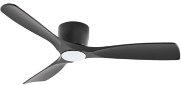 Lucande LED Deckenventilator mit Lampe Moneno dimmbar Leselampe (Modern) in Schwarz aus Metall (1 flammig,) - Ventilator Wohnzimmerleuchte