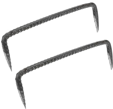 Abaodam 2 pièces Clous à Double Pointe Acier pour Fixation Robuste et Durable pour Projets de Menuiserie