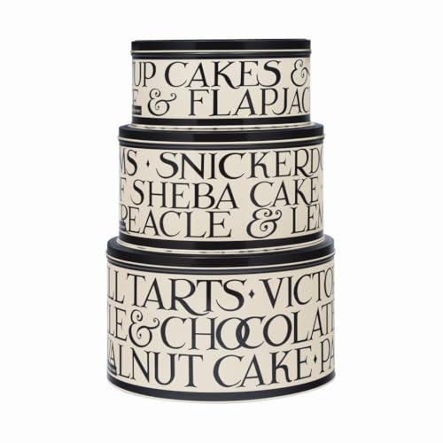 Black Toast Set of 3 Round Cake Tins (New)