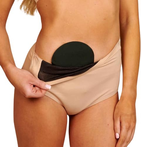SIIL Ropa interior de ostomía para mujer, fundas para bolsas de ostomía con bolsillo para estoma, antifugas, súper absorbente, para colostomía e ileostomía
