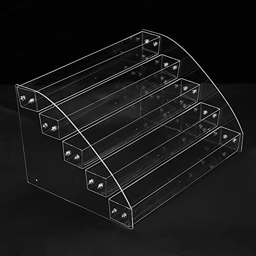Zerodis MultiLayer Clear Acrylic Nail Polish Display Stand, Tabletop Organiser for Essential Oils, Lipstick, Makeup Storage (5 Layers)