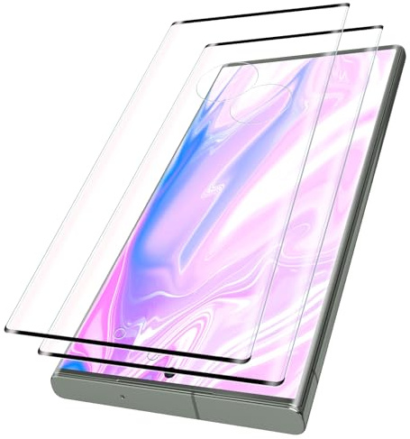 VideoSecu 2 Stück für Panzerglas für Samsung Galaxy S22 Ultra 5G Schutzfolie, 9H Härte HD Gehärtetes Glas Displayschutzfolie, Blasenfrei, Ölfeste & Kratzfeste Anti-Fingerabdruck Schutzglas