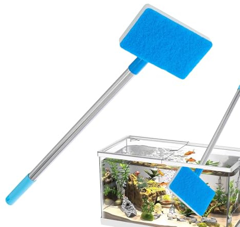 Spazzola per Pulire Acquario - Spugna Regolabile Raschietto e Spazzola per Alghe - per Pulizia Vasca,Per acquario, alghe, betta, vetro, tartarughe, rettili, terrario, cucina