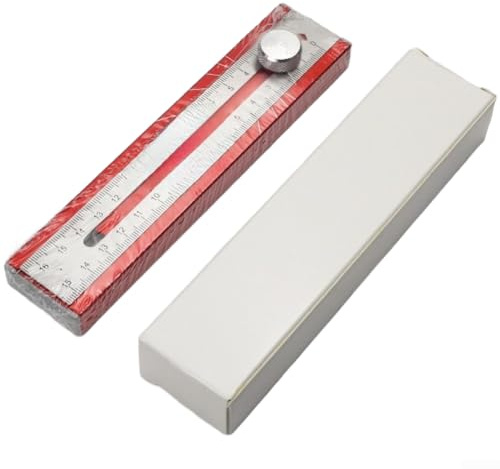 Regla de medición plegable multifuncional con marcado de ángulo 15-90 grados medidor de profundidad métrico para escala imperial herramienta de aleación de aluminio para carpintería proyectos de