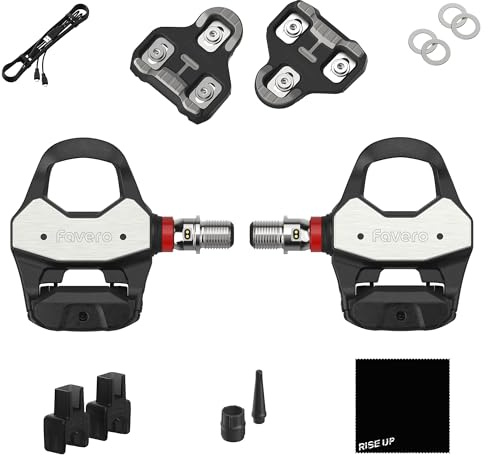 Favero Assioma PRO RL-2 Dual-Sensing Pedal Based Road Cycling Power Meter | Look Keo Compatible, Dual-Sided, Bluetooth and ANT+ Connectivity for Bike Computers, Cycling GPS Units & Smartphones