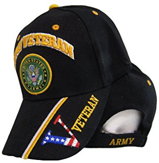 Auhafaly United States Army Veteran Men's Standard Baseball, Black, One Size