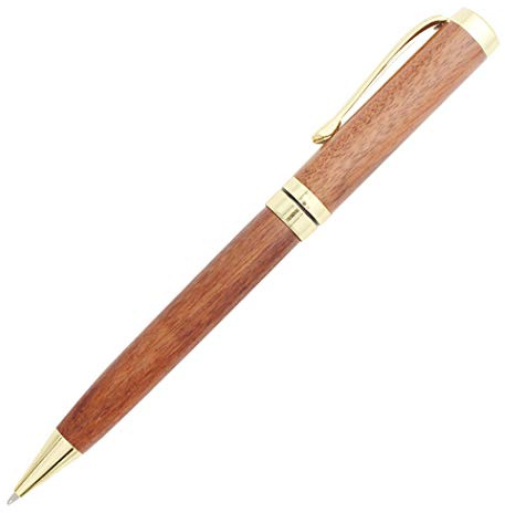Gullor Handgefertigten Palisander Kugelschreiber, Naturholz Stift, Goldclip