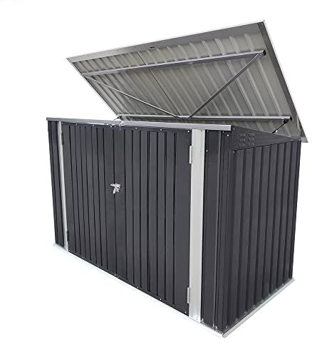 furniture-uk-shop Garden Storage Shed Bike Metal Pent Tool Shed House Galvanized Steel Storage Chest