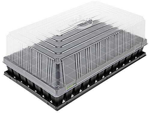 GREEN24 Hydroponik 1284 XXL Profi Zimmergewächshaus hoch mit 84 Töpfen, automatischer Bewässerung für die Anzucht mit Kapillarsystem als Treibhaus Gewächshaus (84XXL)