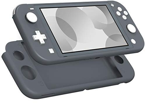 MoKo Hülle Kompatibel mit Nintendo Switch Lite, Schützhülle Silikon Switch Lite Tasche Rutschfest Stoßfest Ultradünn Case Zubehör für Switch Lite Konsole und Controller - Grau