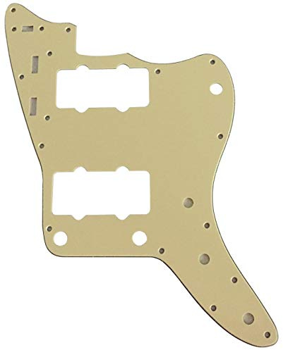 Passend für US-Jazzmaster-Stil Gitarren-Pickguard (3-lagig, Vintage-Gelb)