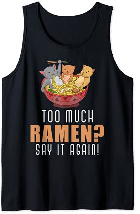 Bol De Ramen Animé Chat Mignon Kawaii Nouilles De Ramen Débardeur