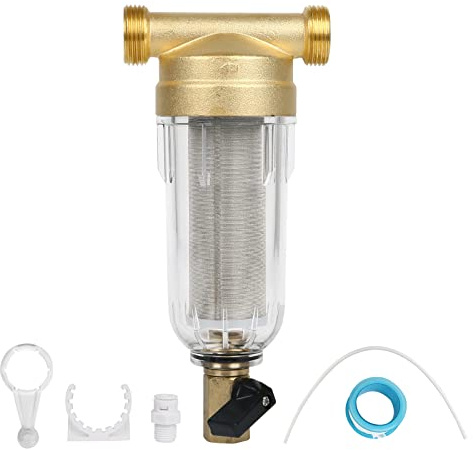 Filtro de agua reutilizable, filtro de agua para sedimentos giratorios (rosca de 1/2)