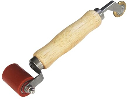 𝐋𝐮𝐨 𝐤𝐞 Heavy Duty Silicone Seam Roller - 40mm Sound Deadening Silicone Hand Rollers with 6mm Brass Detail Penny Roller Used for PVC/Tpo/Epdm Single Ply Roofing Tape