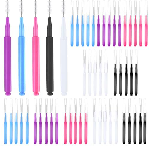 Prasacco 50 Pcs Micro Eyebrow and Eyelash Brush - Multifunctional Comb for Brow Lamination and Lash Lift - Extension Tools