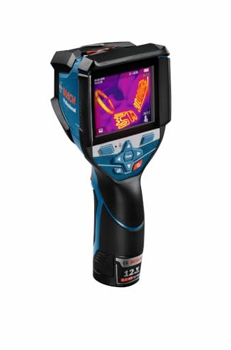 BOSCH GTC600C Professional Thermal Imaging Camera with Wireless Connectivity and Voice Notes - Infrared Camera for Electricity, HVAC and More - Includes 12V Rechargeable Battery