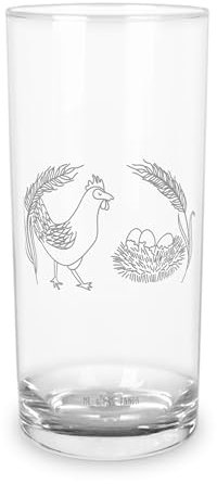 Mr. & Mrs. Panda Tumbler Huhn Stolz 400 ml - Geschenk, Wasserglas, Trinkglas, Spruch, Geburt, Bauernhof, Hof, Motivation, Cocktailglas, Eier, Glas, Longdrinkglas