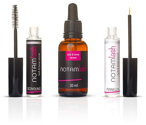 Big 46 ml - Siero Ciglia e Sopracciglia NotamLash - Organico, Naturale - Crescita, Allungante, Rinforzante, Senza irritazioni, Olio di Ricino, Jojoba, Argan, Acido Ialuronico e Vitamine E, H e B5