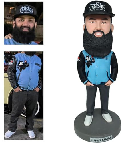 CUSTOMCRrAT Benutzerdefinierte Bobbleheads personalisierte Figuren, benutzerdefinierte Action-Figuren fur Vatertags Muttertag Weihnachten Valentinstag Geburtstagsfeier Hochzeitstag Statue Geschenke