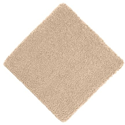 Quantum Interior by Maxland Teddy Stuhlkissen, 40x40x2,5 cm, Fell-Optik, trendiges Sitzkissen, Auflage für Bänke, Bequeme Unterlagen, Anti-rutsch Stuhlkissen rund und eckig (Taupe)