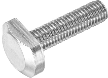 sourcing map T-Nut-Drop-In-Bolzen, M12 x 45 mm, T-Nutschrauben, 304 Edelstahl, T-Form, Gleitschraube, Hammerkopf, T-Bolzen für Schiene, Aluminiumlegierung, Rack-Montage, 2 Stück