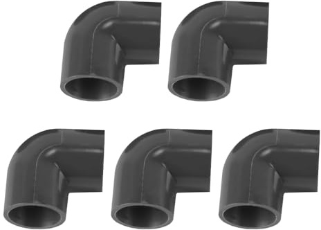 Nicear Conectores de tubería de codo de 5 piezas, accesorios de tubería de PVC de 20 mm, accesorios de conducto de codo de 90 grados para riego agrícola
