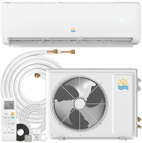 Oylus Mini Split Ac/Heating System - 18000 BTU Wall Mounted Mini Split Air Conditioner with Heat Pump, 19 SEER2 230V Energy Efficient Ductless Ac Unit Up to 1250 Sq, Mother's Day