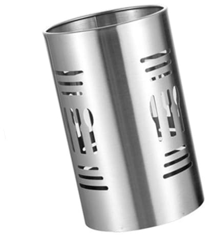 JECOMPRIS Soporte Metálico Para Utensilios Soporte Para Cubiertos De Acero Inoxidable Organizador De Cocina Para Guardar Utensilios y Vajilla Cesta Escurridora Para Cocina