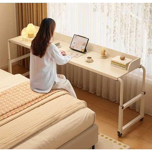 Tavolo da letto regolabile in altezza su ruote, postazione di lavoro portatile per casa e sala da pranzo, scrivania multifunzionale per comfort e comodità