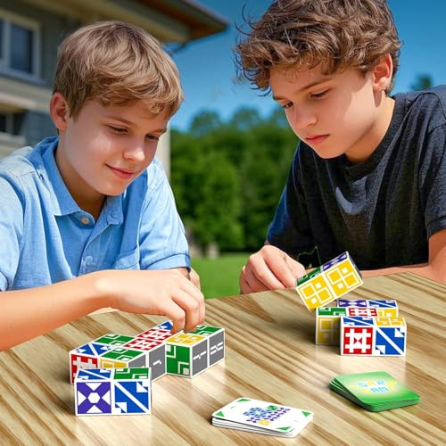 Matching Puzzle Game for Kids & Adults, Family Board Games Block for Boys & Girls Ages 6-8 8-12, 2+ Player Card Puzzles for Children 6+ Year Olds