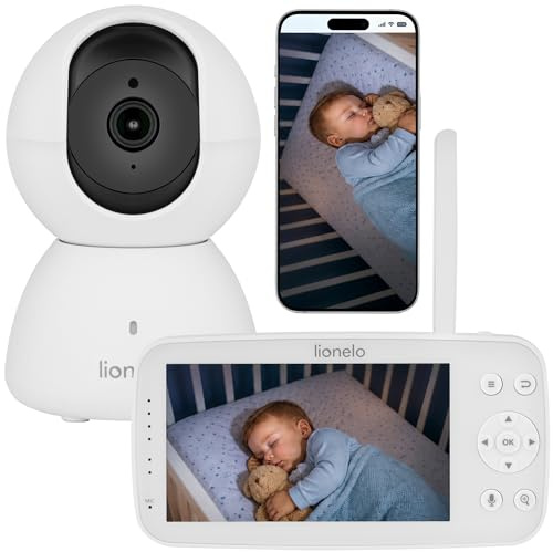 LIONELO Babyline 8.4 Babymonitor: Kamera & App, 5-tums HD-skärm, Full HD