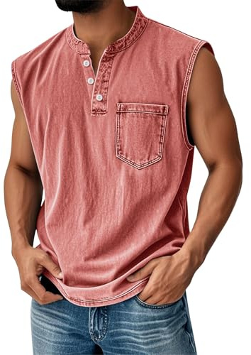 MOKBAY Camiseta Tirantes Hombre Elegante Basica Vintage Trabajo Camiseta Sin Mangas para Hombre Transpirable Verano Originales Slim Fit Básica Tank Top