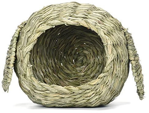 Nucelit Casa de césped grande para cabañas ligeras y cómodas para animales pequeños, juguete para masticar, para cobayas, pájaros y conejos